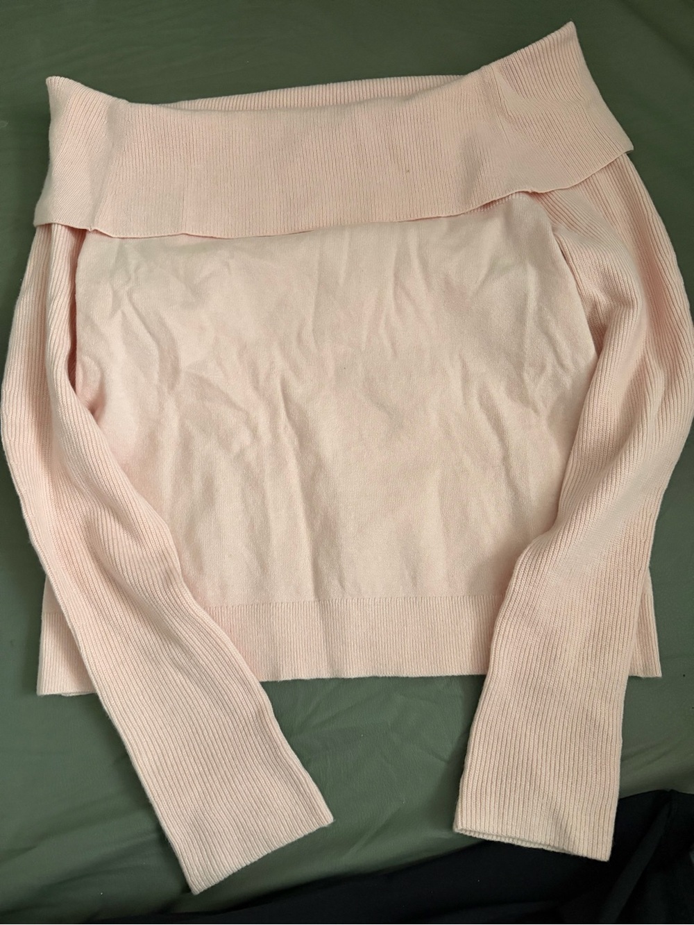Banana Republic Pale Pink Off-the-Shoulder Sweater